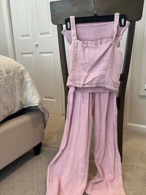 Z Supply Dusty Pink Wide-Leg Two-Piece Set